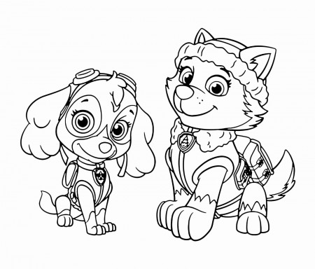 Coloring Pages : Everest Paw Patrol Coloring Inspirational Skye ...