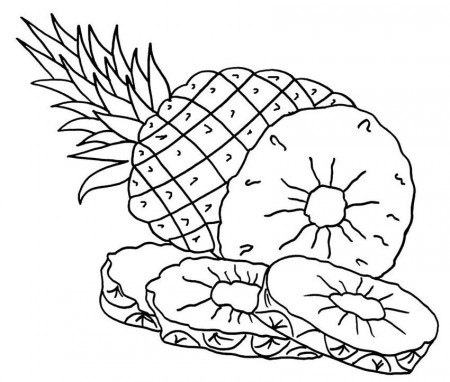 Coloring pages: Coloring pages: Pineapple, printable for kids & adults,  free to download