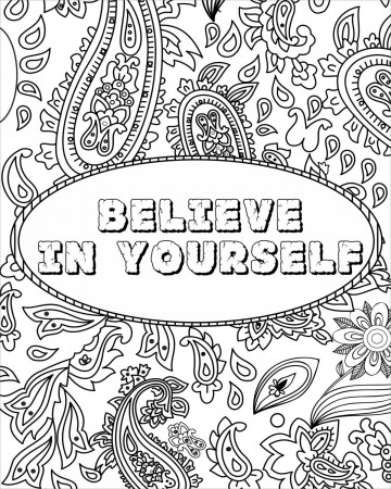 Inspirational Fun Quotes Colouring Pages by HealthyLifeColouring ...