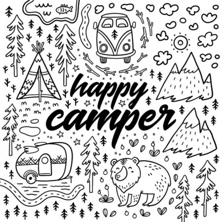 Coloring Pages : Free Coloring Pages Camping Theme. Minecraft ...