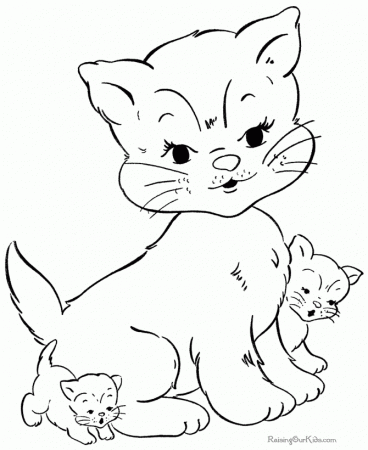 Studying Cats Coloring Pages Free Coloring Pages, Genius Baby Cat ...