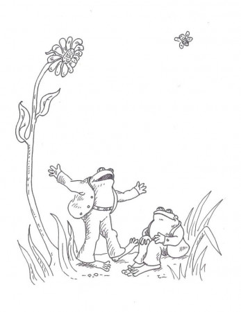 Frog and Toad B&W | Frog tattoos, Frog coloring pages, Coloring pages