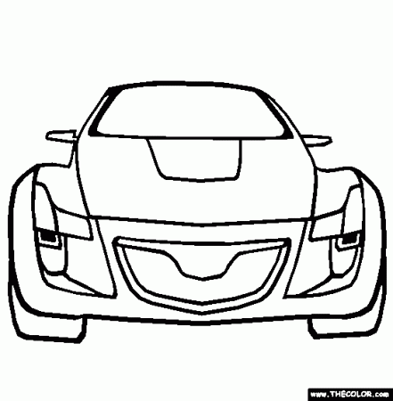 Mazda Kabura Concept Coloring Page | Free Mazda Ka