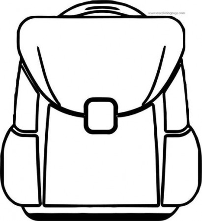 At School Bag Coloring Page. | Coloring pages, School bags, Coloring sheets  for kids