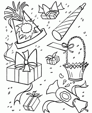 Birthday Coloring Pages | Free Printable Kids Birthday Party 