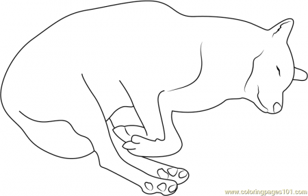 Wolf Sleeping Coloring Page for Kids - Free Wolf Printable Coloring Pages  Online for Kids - ColoringPages101.com | Coloring Pages for Kids