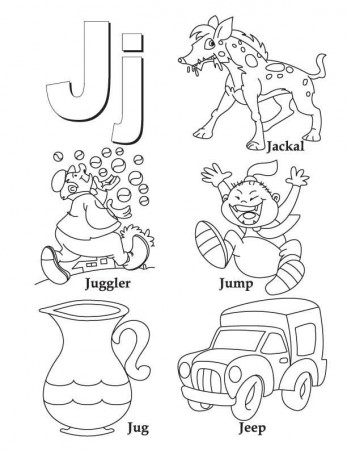 My A to Z Coloring Book Letter J coloring page | Alphabet coloring pages,  Color worksheets, Abc coloring pages