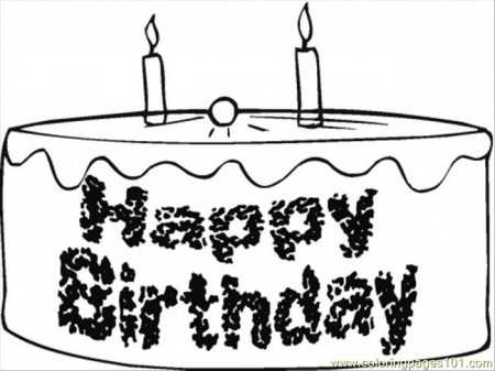 Happy Birthday Chocolate Cake Coloring Page for Kids - Free Desserts  Printable Coloring Pages Online for Kids - ColoringPages101.com | Coloring  Pages for Kids