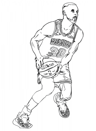 Stephen Curry Play Basketball Coloring Pages - Stephen Curry Coloring Pages  - Coloring Pages For Kids And Adults