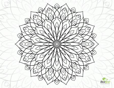 Dahlia Flower free adult coloring sheets