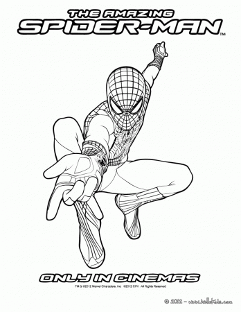 SPIDER-MAN coloring pages - The Amazing Spidey weaving his web