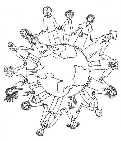 Unity In Diversity In World Coloring Sheets For School Students | Planet coloring  pages, Earth day coloring pages, Earth coloring pages