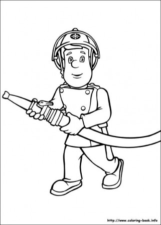 Fireman Sam coloring picture | Cartoon coloring pages, Fireman sam, Fireman