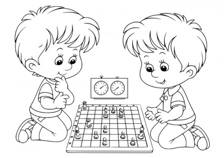 19 To play chess Coloring Pages - Free Printable Coloring Pages.