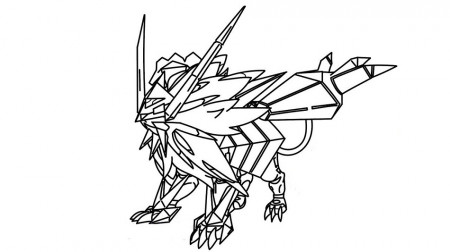 Dusk Mane Necrozma Coloring Page - Free Printable Coloring Pages for Kids