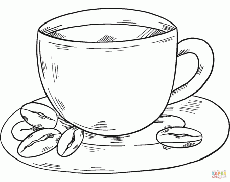 Cup of Coffee coloring page | Free Printable Coloring Pages
