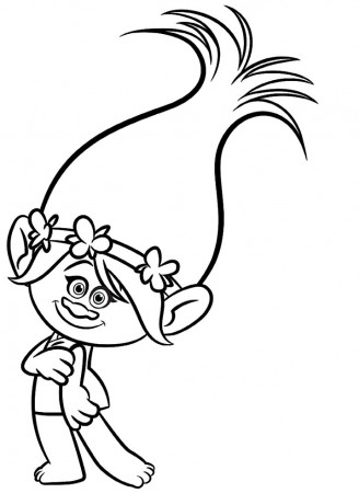 Princess Poppy From Trolls Coloring Page - Free Printable Coloring Pages  for Kids