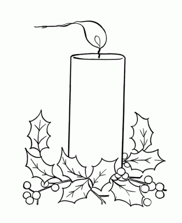 Candle In Window Coloring Page - Coloring Pages For All Ages