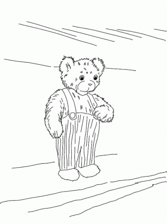 Corduroy Bear Waiting On Street Side Coloring Pages Batch Coloring ...