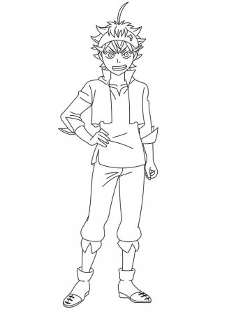 Asta Black Clover Coloring Page - Free Printable Coloring Pages for Kids