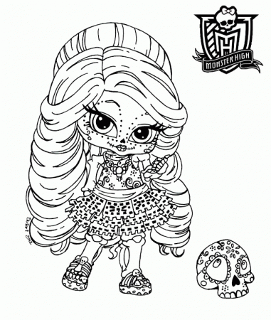 Monster High- Baby Skelita Calaveras color page | Monster High ...
