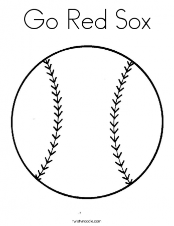 Go Red Sox Coloring Page - Twisty Noodle