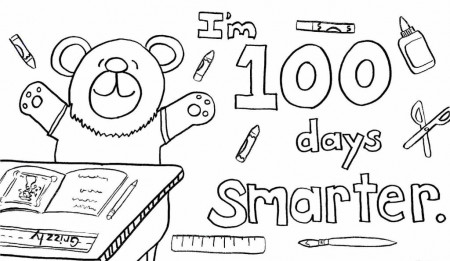 100th day of school coloring pages – Free coloring pages
