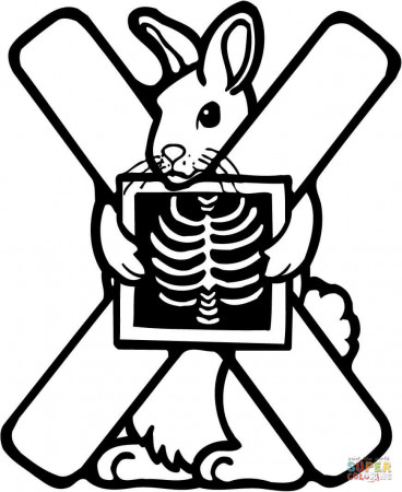 Letter X is for X-Ray coloring page | Free Printable Coloring Pages