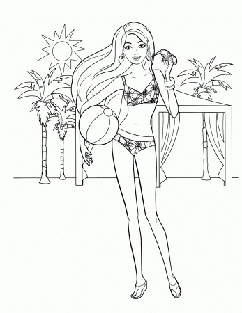 Barbie Beach Coloring Pages Printable Free - Coloring Pages For ...
