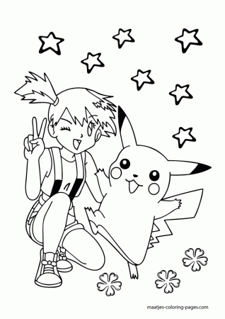 Pokemon Misty And Pikachu Coloring Pages – Coloring Pics