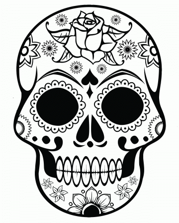Skull Printables - Coloring Pages for Kids and for Adults