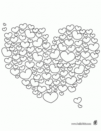 Hearts And Roses Coloring Pages Printable Heart Coloring Page ...