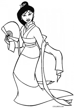 Cartoon ~ Printable Mulan Dress Coloring Pages ~ Coloring Tone