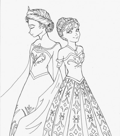 Frozen Coloring Pages Elsa Coronation - High Quality Coloring Pages