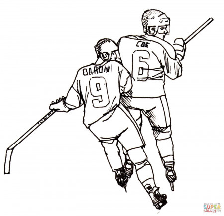 Hockey Player coloring page | Free Printable Coloring Pages