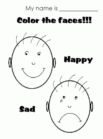 happy sad face coloring page - Google Search | Bible Coloring ...