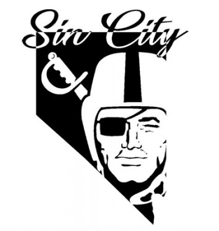 Las Vegas Raiders [CUSTOM DESIGN] Sin City logo decal car glass sticker |  eBay