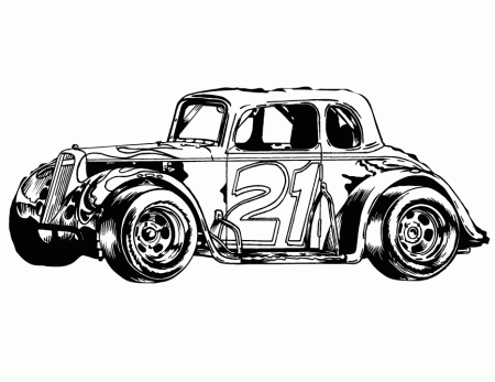 Classic Muscle Car Coloring Page | Free Printable Coloring Pages