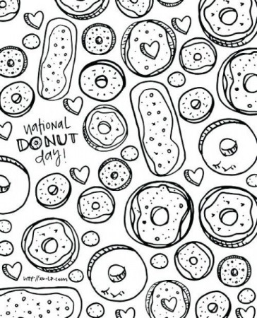 Most Likely Printable Donut Coloring Pages also Donuts Clipart ...