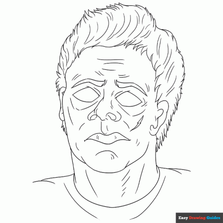 Michael Myers from Halloween Coloring Page | Easy Drawing Guides