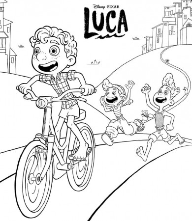 Luca Characters Coloring Page - Free Printable Coloring Pages for Kids
