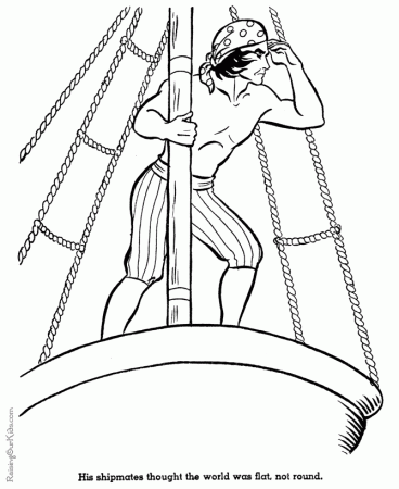 US history coloring pages - Discovery of America