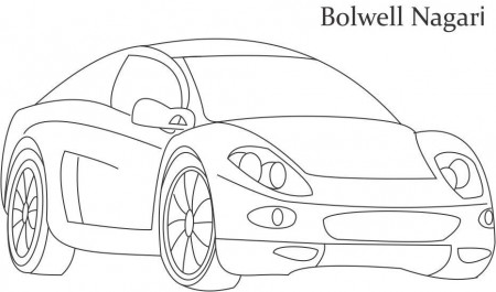 Super cars - Bolwell nagari coloring page for kids
