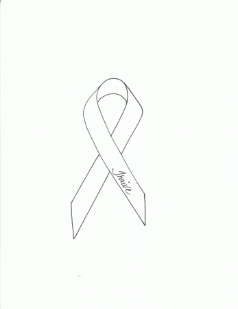 Cancer Ribbon Coloring Page - Coloring Pages For All Ages