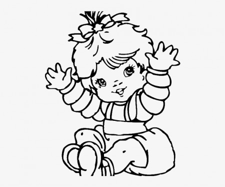 Cute - Baby Coloring Pages For Girls PNG Image | Transparent PNG Free  Download on SeekPNG