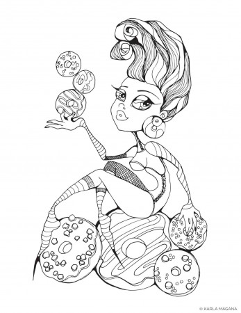 Pin Up Girl Coloring Pages at GetDrawings | Free download