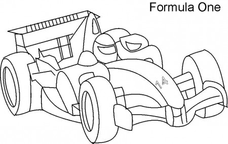 Super car - F1 coloring page for kids