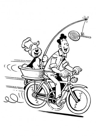 Samson and Gert Riding Bike Coloring Pages | Best Place to Color
