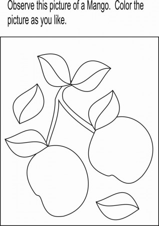 Mango Coloring page printable for kids