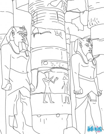 MONUMENTS OF ANCIENT EGYPT coloring pages - SPHINX OF GIZA